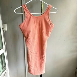 Halara Women’s S Pink ribbed mini dress with back cutout- never worn!